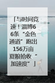 与时间竞速！淄博66条“金色通道”跑出156万亩夏粮抢收“加速度”