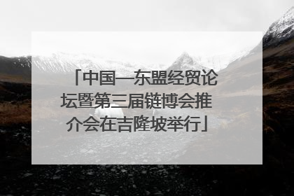 中国—东盟经贸论坛暨第三届链博会推介会在吉隆坡举行