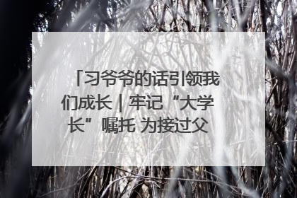习爷爷的话引领我们成长｜牢记“大学长”嘱托 为接过父辈接力棒全力以赴
