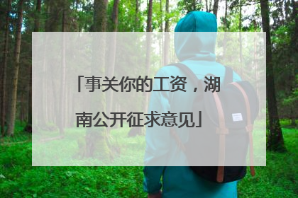 事关你的工资，湖南公开征求意见