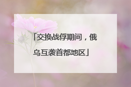 交换战俘期间，俄乌互袭首都地区