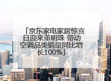 京东家电家居惊喜日迎来董明珠 带动空调品类销量同比增长100%