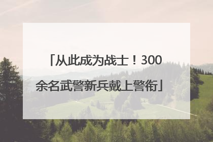 从此成为战士！300余名武警新兵戴上警衔