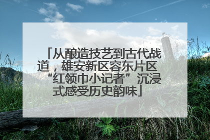 从酿造技艺到古代战道，雄安新区容东片区“红领巾小记者”沉浸式感受历史韵味