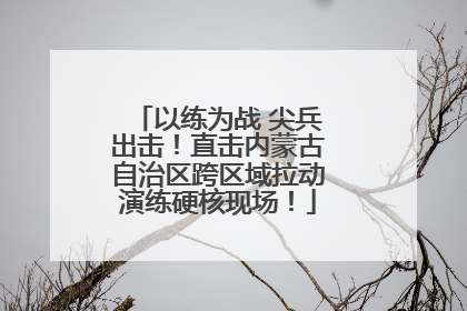 以练为战 尖兵出击！直击内蒙古自治区跨区域拉动演练硬核现场！