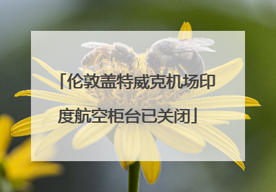 伦敦盖特威克机场印度航空柜台已关闭