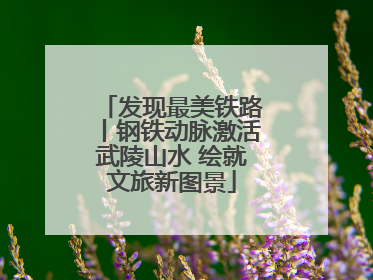 发现最美铁路丨钢铁动脉激活武陵山水 绘就文旅新图景