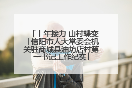 十年接力 山村蝶变│信阳市人大常委会机关驻商城县油坊店村第一书记工作纪实