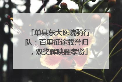 单县东大医院骑行队：百里征途载誉归，双奖辉映耀孝贤