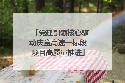 党建引领核心驱动庆章高速一标段项目高质量推进