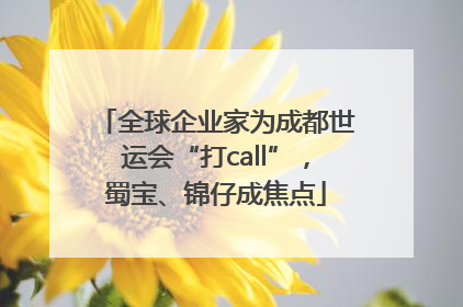 全球企业家为成都世运会“打call”，蜀宝、锦仔成焦点
