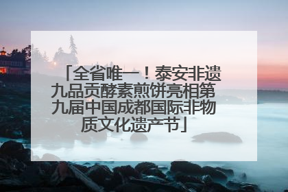 全省唯一！泰安非遗九品贡酵素煎饼亮相第九届中国成都国际非物质文化遗产节