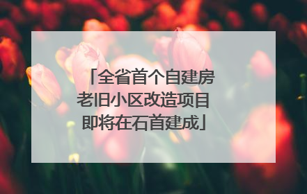 全省首个自建房老旧小区改造项目即将在石首建成