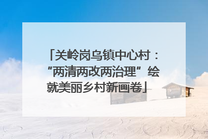 关岭岗乌镇中心村：“两清两改两治理”绘就美丽乡村新画卷