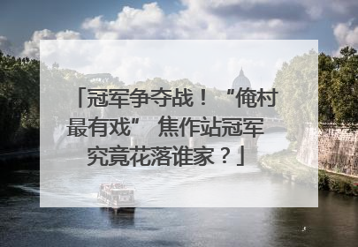 冠军争夺战！“俺村最有戏” 焦作站冠军究竟花落谁家？