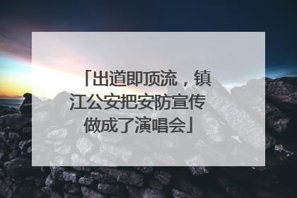 出道即顶流，镇江公安把安防宣传做成了演唱会