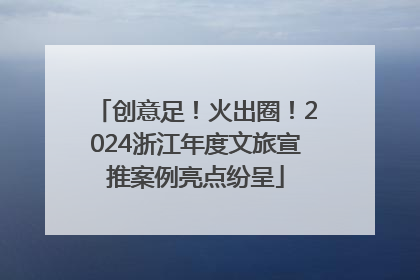创意足！火出圈！2024浙江年度文旅宣推案例亮点纷呈