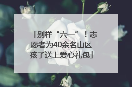 别样“六一”！志愿者为40余名山区孩子送上爱心礼包