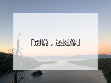 别说，还挺像
