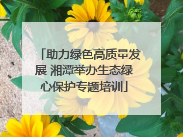 助力绿色高质量发展 湘潭举办生态绿心保护专题培训
