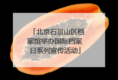 北京石景山区档案馆举办国际档案日系列宣传活动