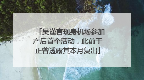 吴谨言现身机场参加产后首个活动，此前于正曾透露其本月复出
