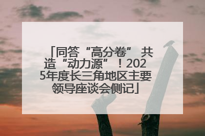同答“高分卷” 共造“动力源”！2025年度长三角地区主要领导座谈会侧记