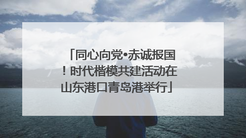 同心向党•赤诚报国！时代楷模共建活动在山东港口青岛港举行