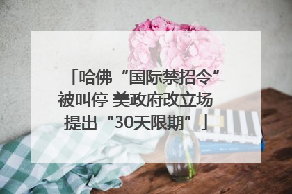 哈佛“国际禁招令”被叫停 美政府改立场提出“30天限期”