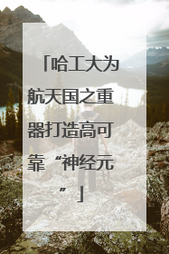 哈工大为航天国之重器打造高可靠“神经元”