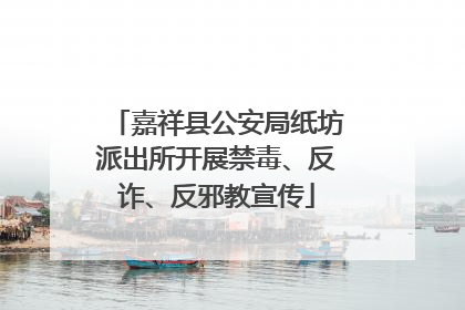 嘉祥县公安局纸坊派出所开展禁毒、反诈、反邪教宣传