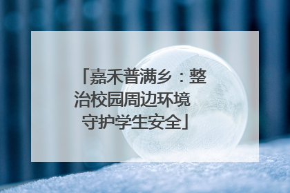 嘉禾普满乡：整治校园周边环境 守护学生安全