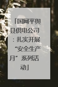 国网平舆县供电公司：扎实开展“安全生产月”系列活动