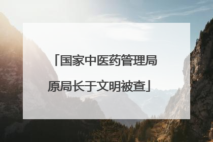 国家中医药管理局原局长于文明被查
