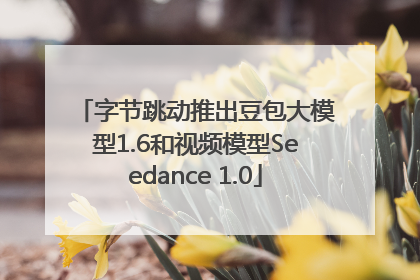 字节跳动推出豆包大模型1.6和视频模型Seedance 1.0