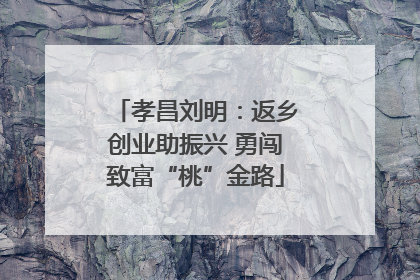 孝昌刘明：返乡创业助振兴 勇闯致富“桃”金路