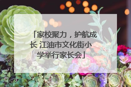 家校聚力，护航成长 江油市文化街小学举行家长会