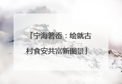 宁海箬岙：绘就古村食安共富新图景