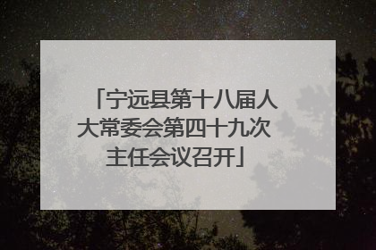 宁远县第十八届人大常委会第四十九次主任会议召开