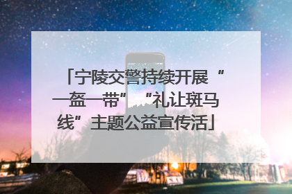 宁陵交警持续开展“一盔一带”“礼让斑马线”主题公益宣传活