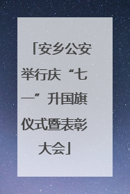 安乡公安举行庆“七一”升国旗仪式暨表彰大会