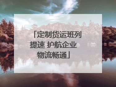 定制货运班列提速 护航企业物流畅通