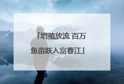 增殖放流 百万鱼苗跃入富春江