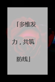 多维发力，共筑防线
