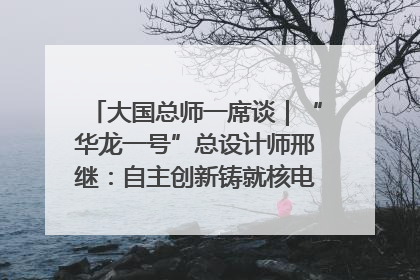 大国总师一席谈｜“华龙一号”总设计师邢继：自主创新铸就核电“国家名片”
