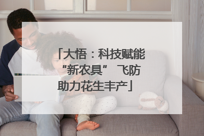 大悟：科技赋能“新农具” 飞防助力花生丰产