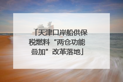 天津口岸船供保税燃料“两仓功能叠加”改革落地