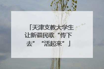天津支教大学生让新疆民歌“传下去”“活起来”