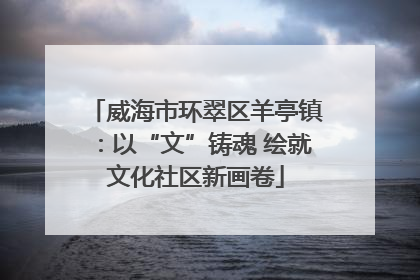 威海市环翠区羊亭镇：以“文”铸魂 绘就文化社区新画卷