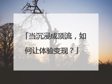 当沉浸成顶流，如何让体验变现？